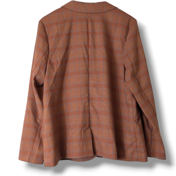 J Jill Autumn Fall Plaid Academia Preppy Lightweight lazer Jacket: Women's Large - Picture 4 of 10